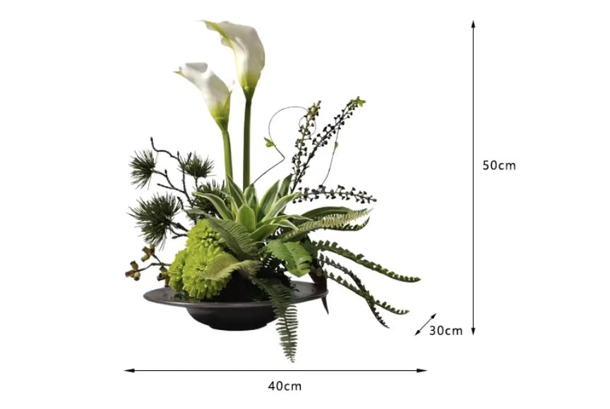 Konstväxtarrangemang i Vas – Tropisk Borddekoration