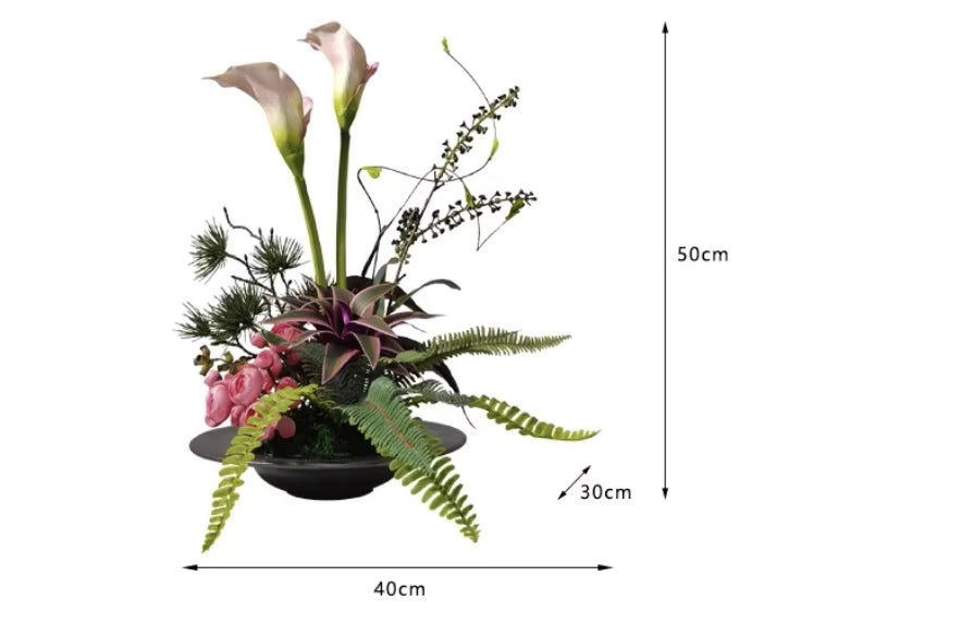 Konstväxtarrangemang i Vas – Tropisk Borddekoration